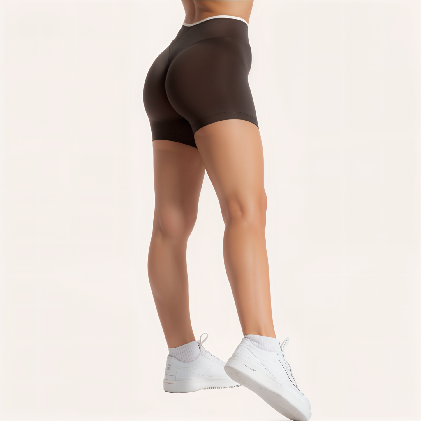 Chicletics EDGE Shorts, black athletic shorts with logo waistband, lightweight and breathable for active wear.