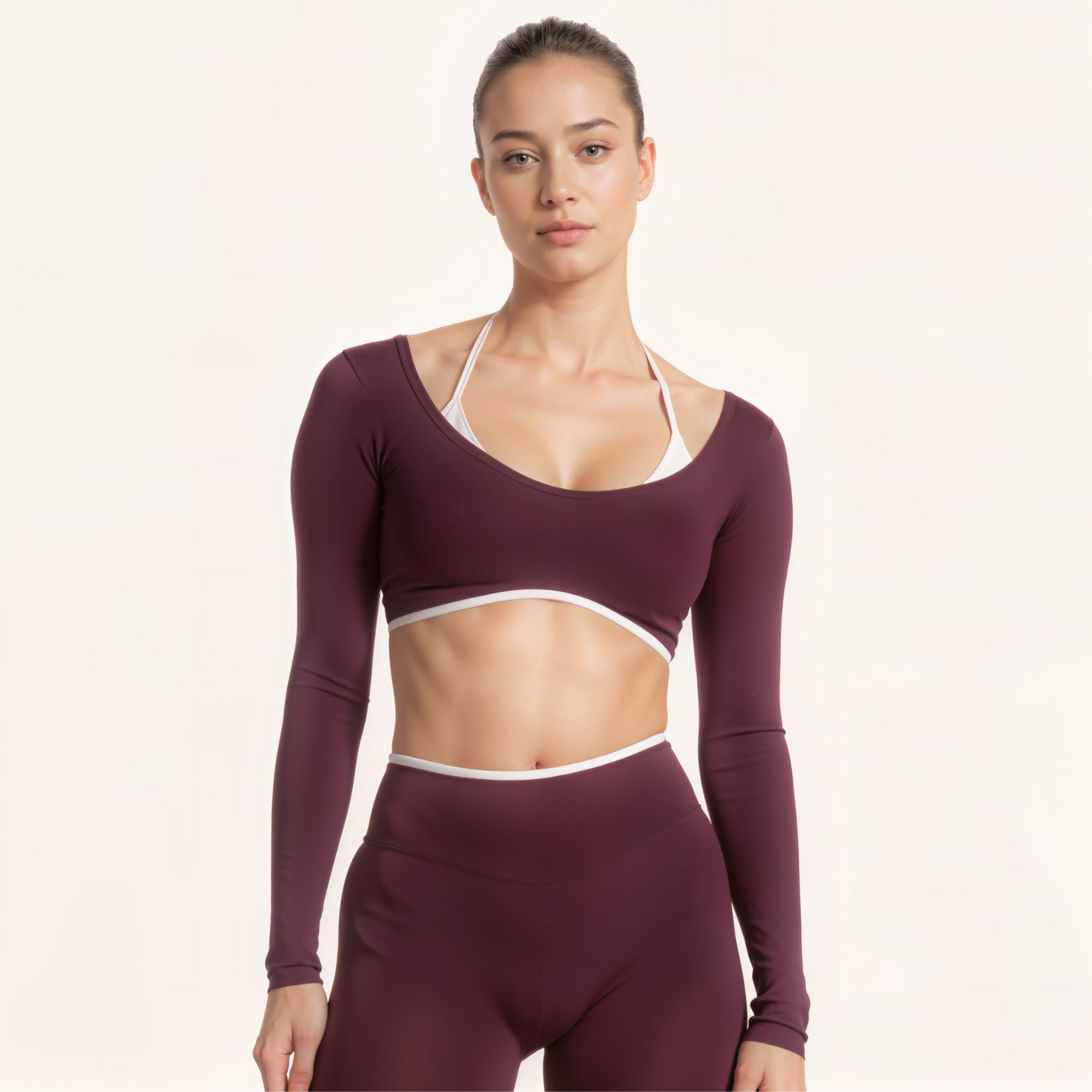 Black Chicletics EDGE long sleeve shirt with fitted design and ribbed cuffs, shown on a mannequin.