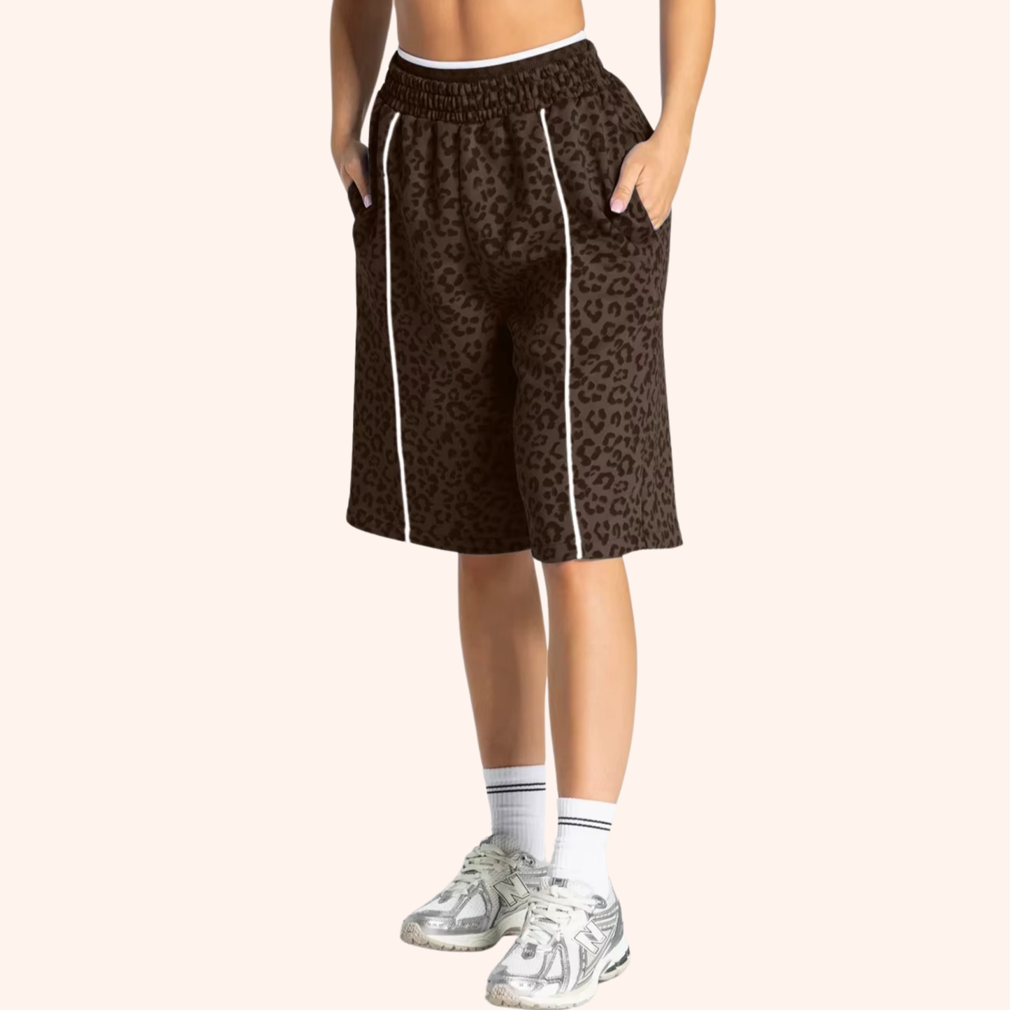 EDGE 5" LEOPARD OVERSIZED SHORTS