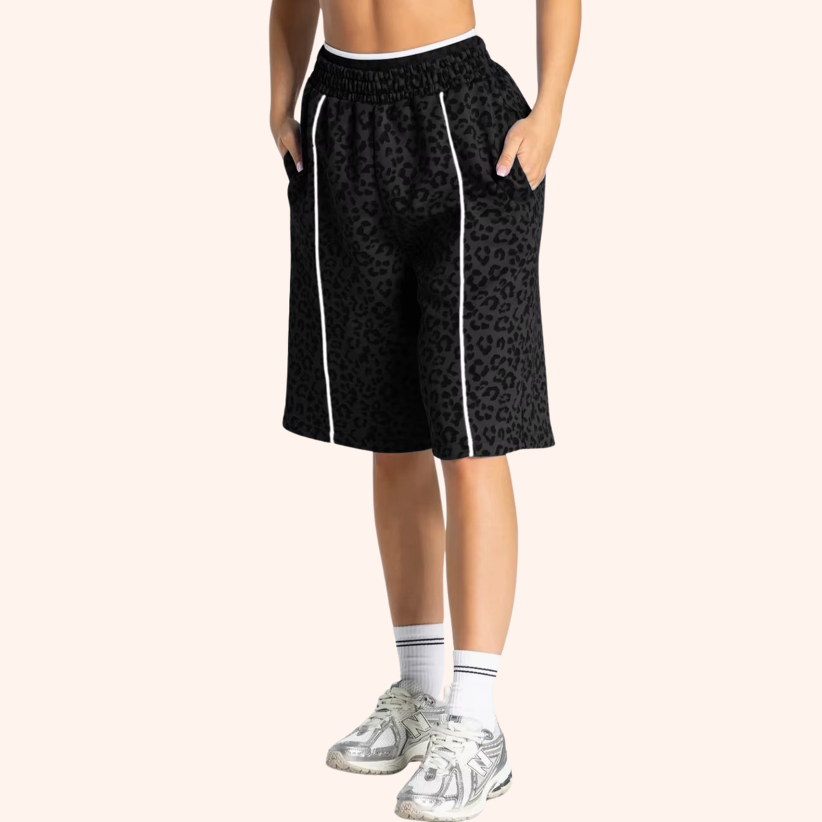 EDGE 5" LEOPARD OVERSIZED SHORTS
