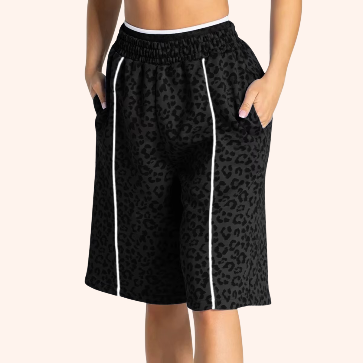 EDGE 5" LEOPARD OVERSIZED SHORTS