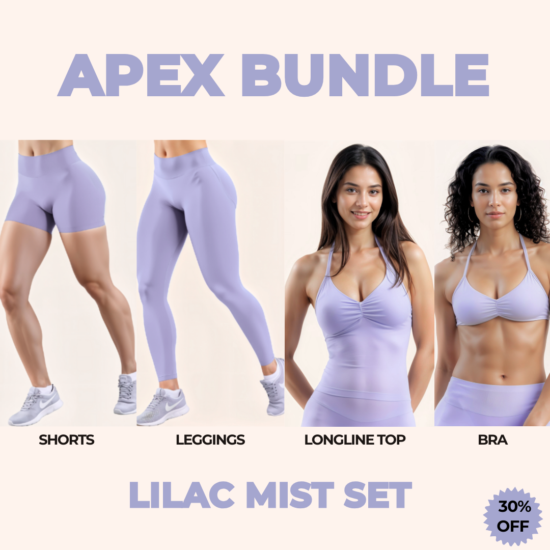 Chicletics APEX 4-piece set with sleek design, includes four stylish items arranged on a white background.