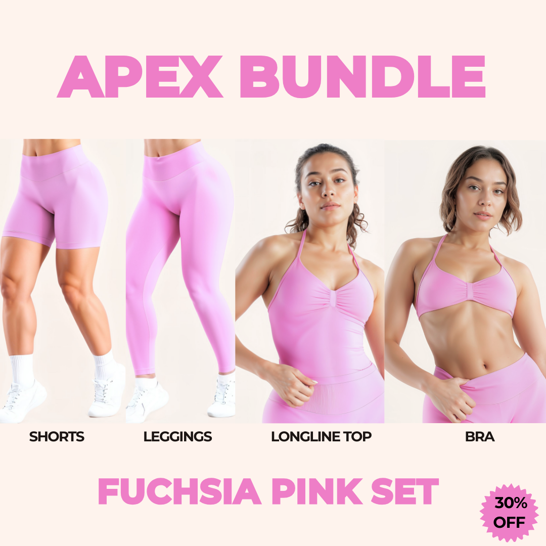 Chicletics APEX 4-piece set with stylish accessories, featuring sleek design and coordinating pieces arranged on a neutral background.