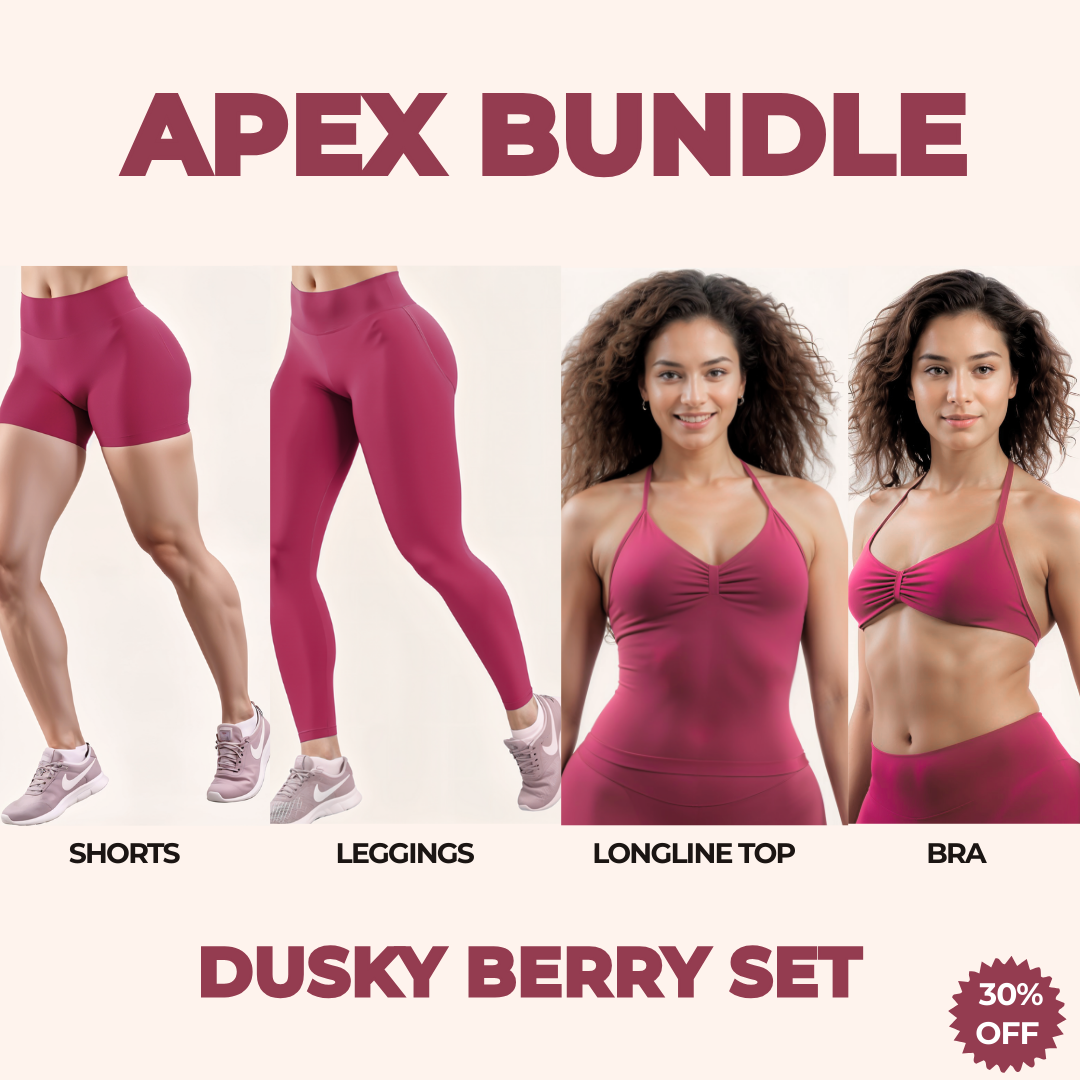 Chicletics APEX 4-piece set with sleek design, including various accessories arranged on a neutral background.