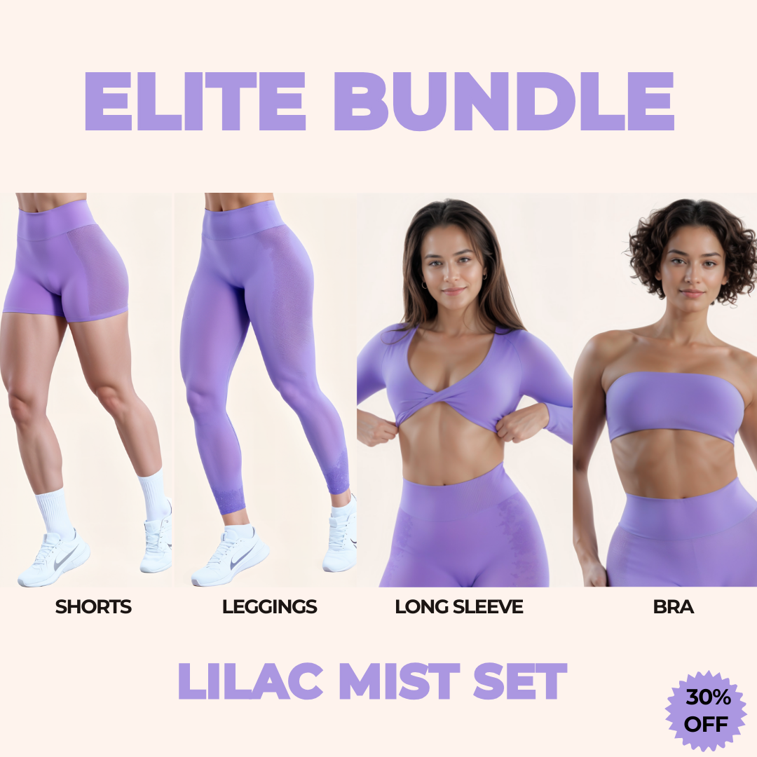 Chicletics ELITE 4-piece set with stylish pieces arranged on a neutral background, showcasing the coordinated design and quality materials.