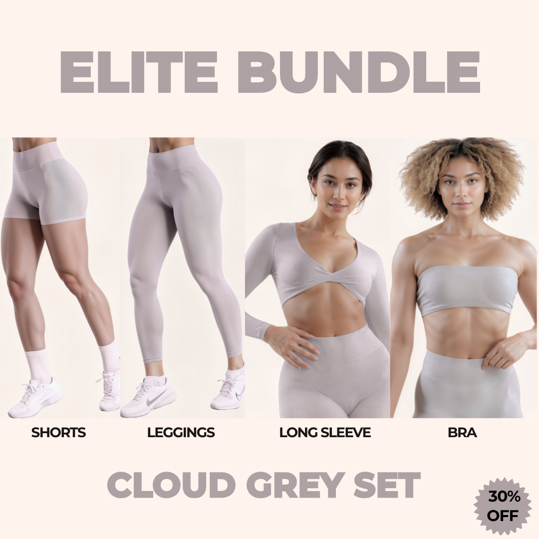 Chicletics ELITE 4-piece set with stylish and versatile pieces displayed neatly on a white background
