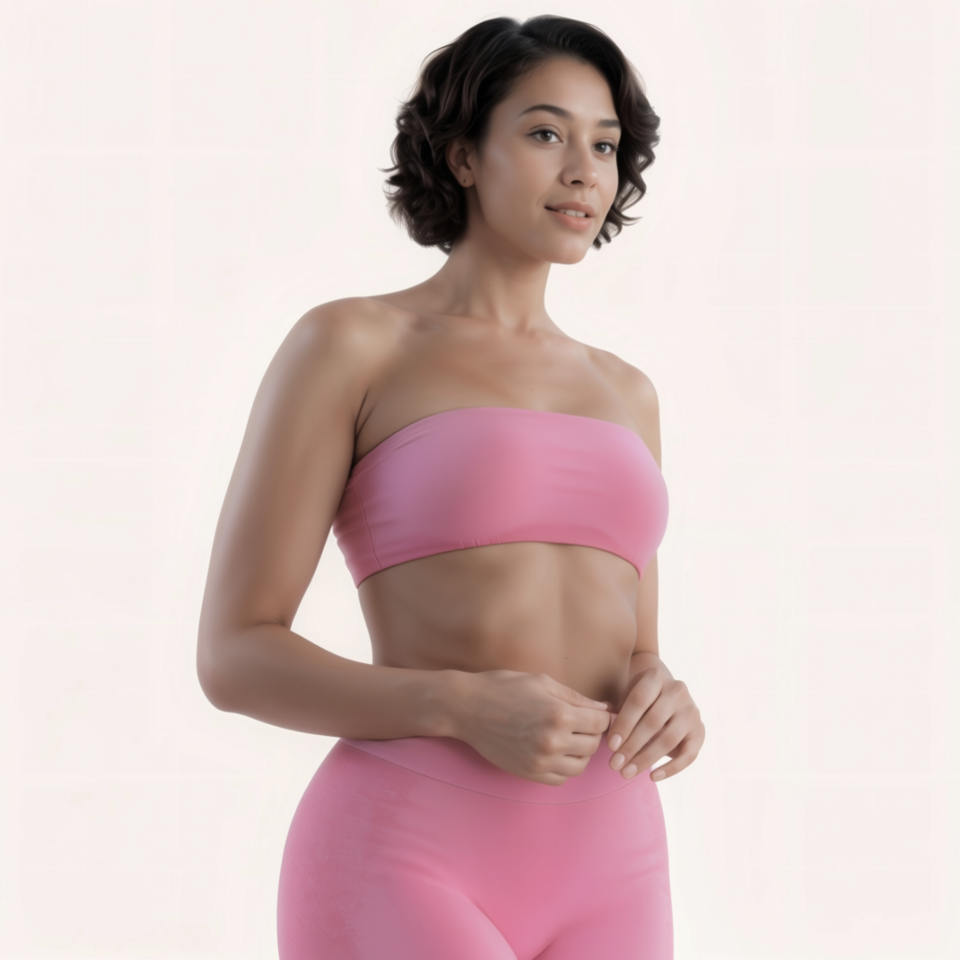 Chicletics Elite Bandeau Bra in black, seamless strapless design with supportive fit, perfect for casual or dressy outfits.