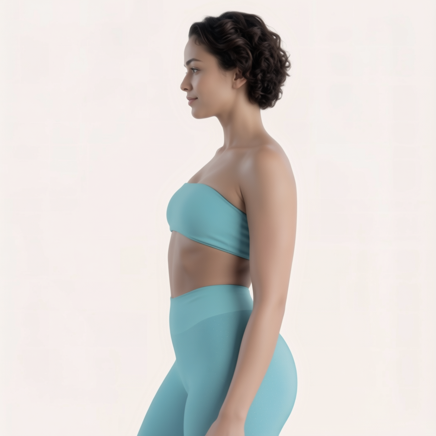 Chicletics Elite Bandeau Bra in black fabric, featuring seamless design and supportive fit, perfect for casual or active wear.