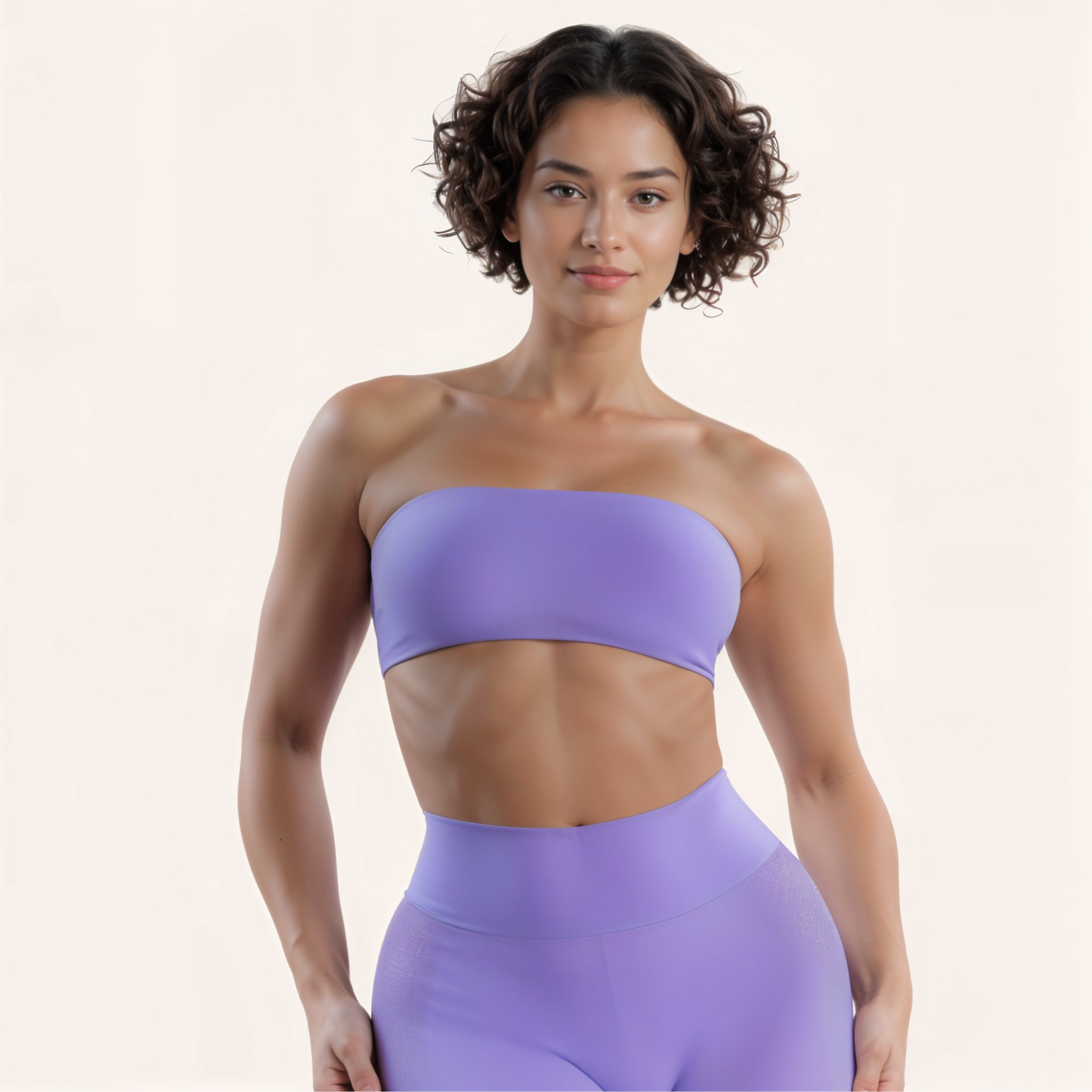 Chicletics Elite Bandeau Bra in black, seamless strapless design with soft fabric, ideal for smooth, comfortable wear.
