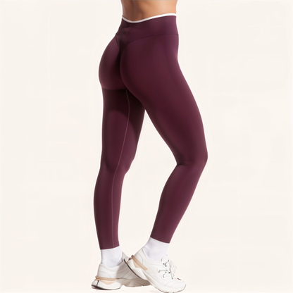 Chicletics EDGE leggings in black, high-waisted athletic leggings with a sleek, fitted design for active wear and casual style.