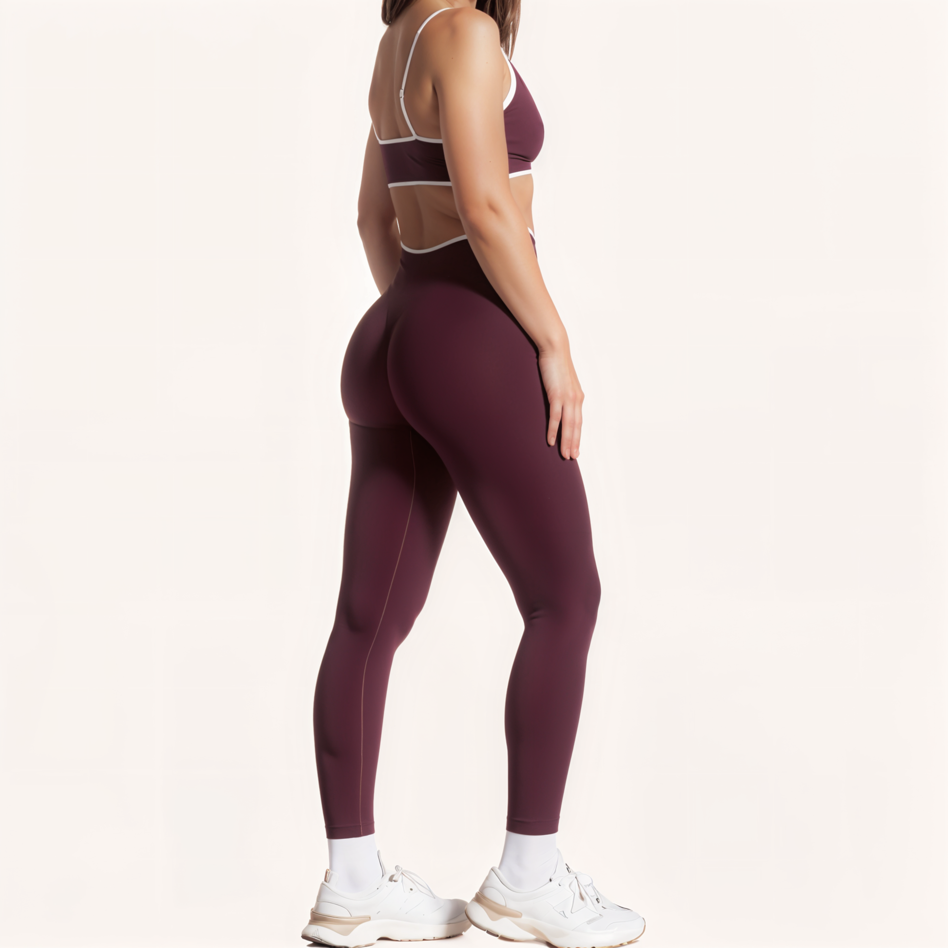 Chicletics EDGE leggings in black with textured edge design, form-fitting athletic leggings for active wear and casual style.