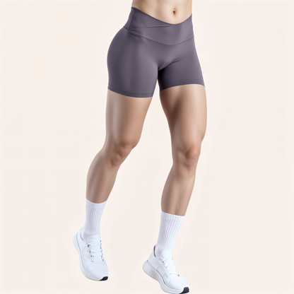 Chicletics Eclipse Shorts in black with elastic waistband and sporty fit, suitable for workouts or casual wear.