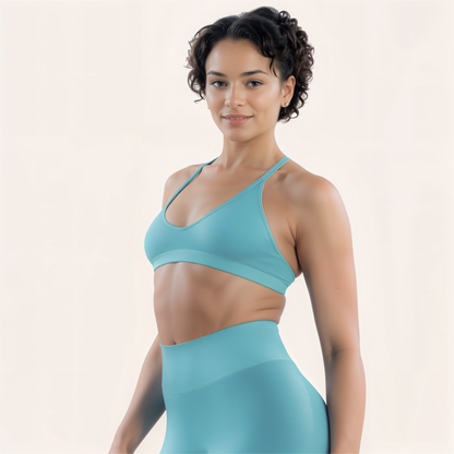 Chicletics ELITE Crossback Bra featuring supportive straps and seamless design for comfortable activewear or everyday wear.