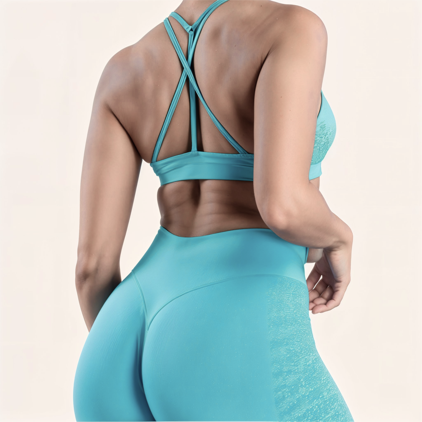 Chicletics ELITE Crossback Bra in black, featuring a supportive design with crossback straps and seamless fabric for comfort.