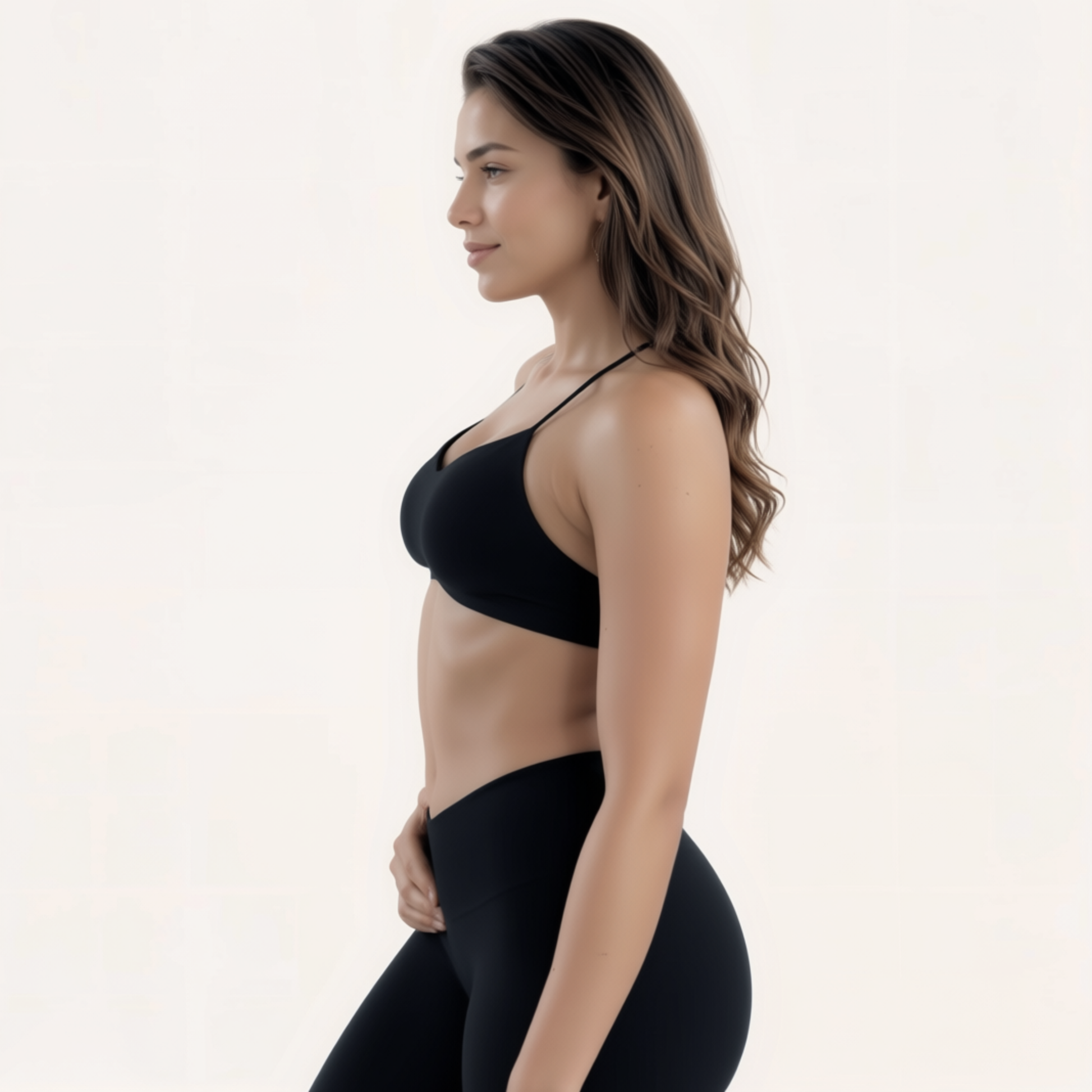 Chicletics Eclipse Crossback Bra shown in black with supportive straps and smooth fabric for comfortable, stylish wear.