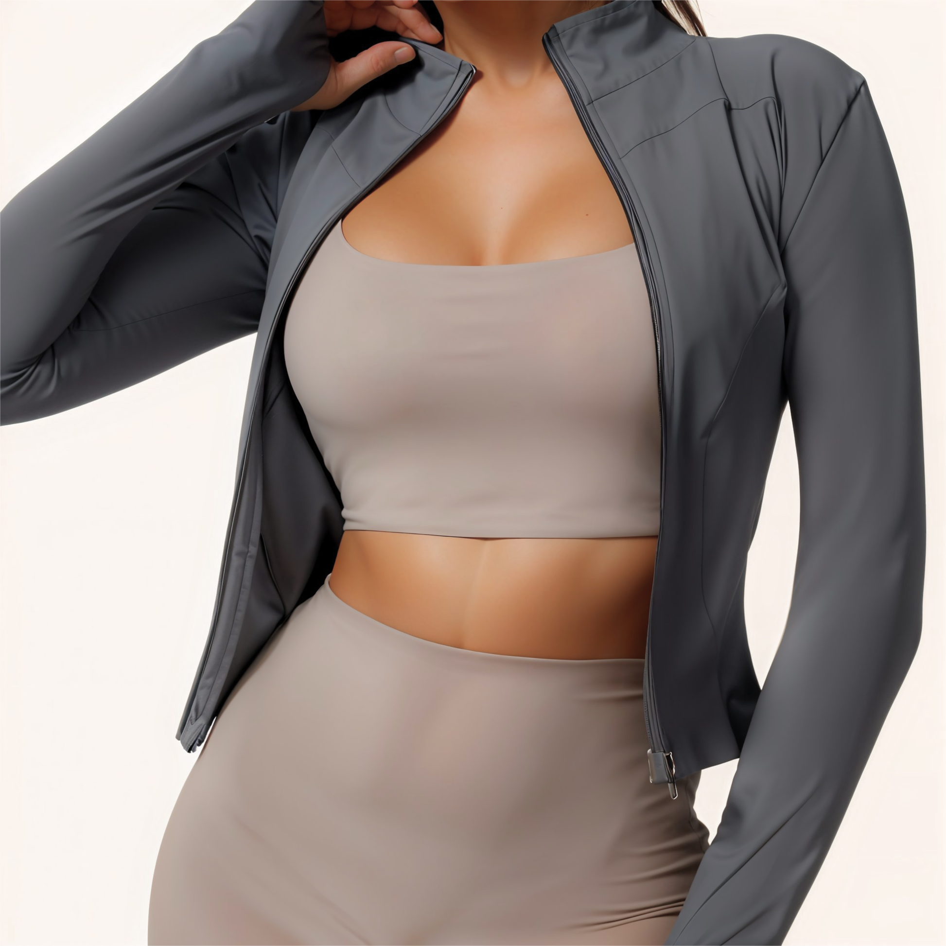 Chicletics Rogue Zip Jacket in black with front zipper and sporty design, made for casual wear and active lifestyles