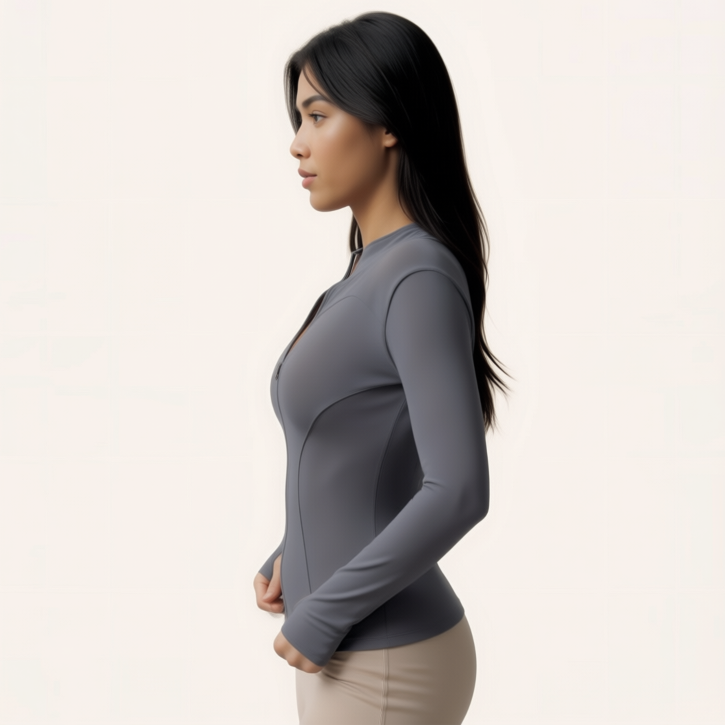 Chicletics Rogue Zip Jacket in black with front zipper, ribbed cuffs and collar, casual athletic style, shown on a hanger.