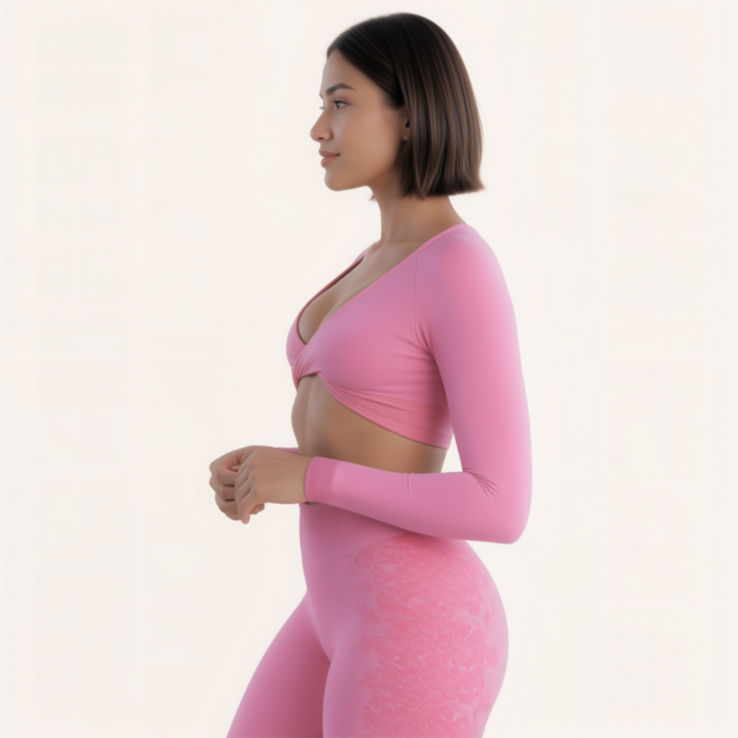 Chicletics Elite Long Sleeve shirt in black, fitted design with crew neckline and subtle branding, displayed on a mannequin.