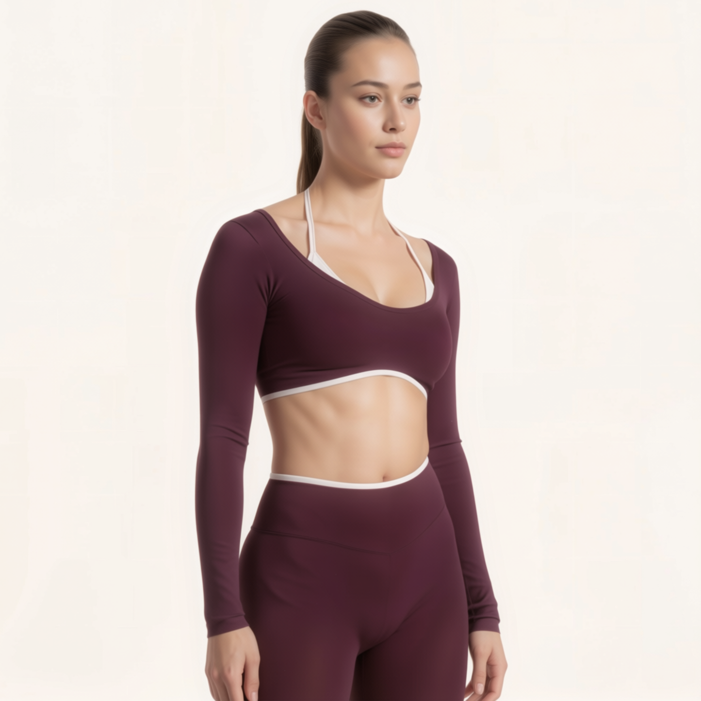 Chicletics EDGE long sleeve shirt in black, featuring a fitted design and crew neckline, displayed on a flat surface.