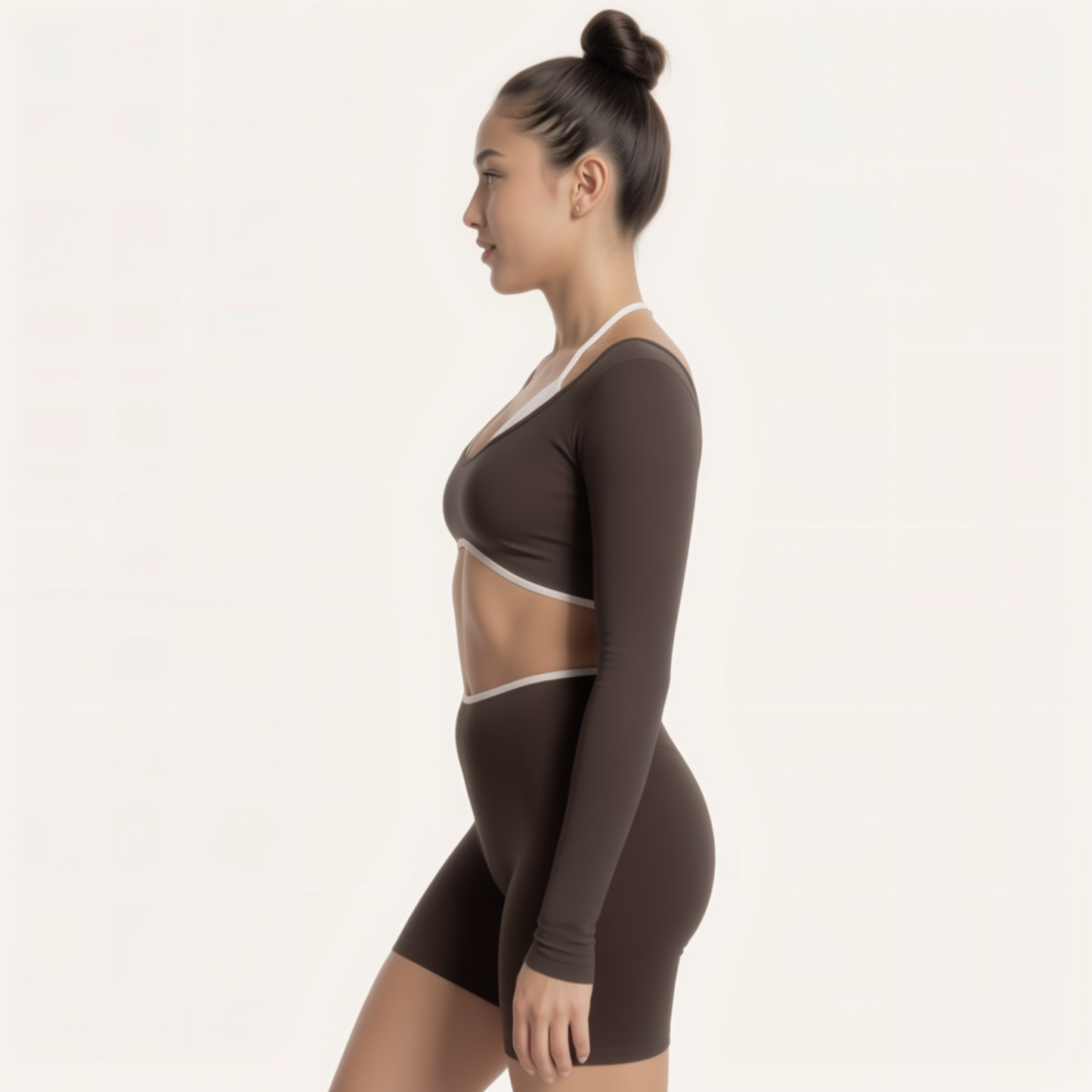 Chicletics Edge long sleeve shirt in black, close-up view showing smooth fabric and fitted design for casual or athletic wear.