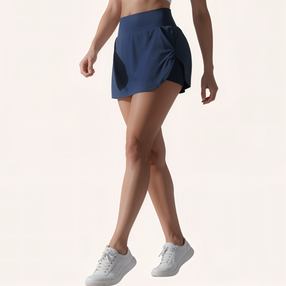 Chicletics Vital Active Skort featuring a sleek design with built-in shorts and a comfortable waistband for active wear.