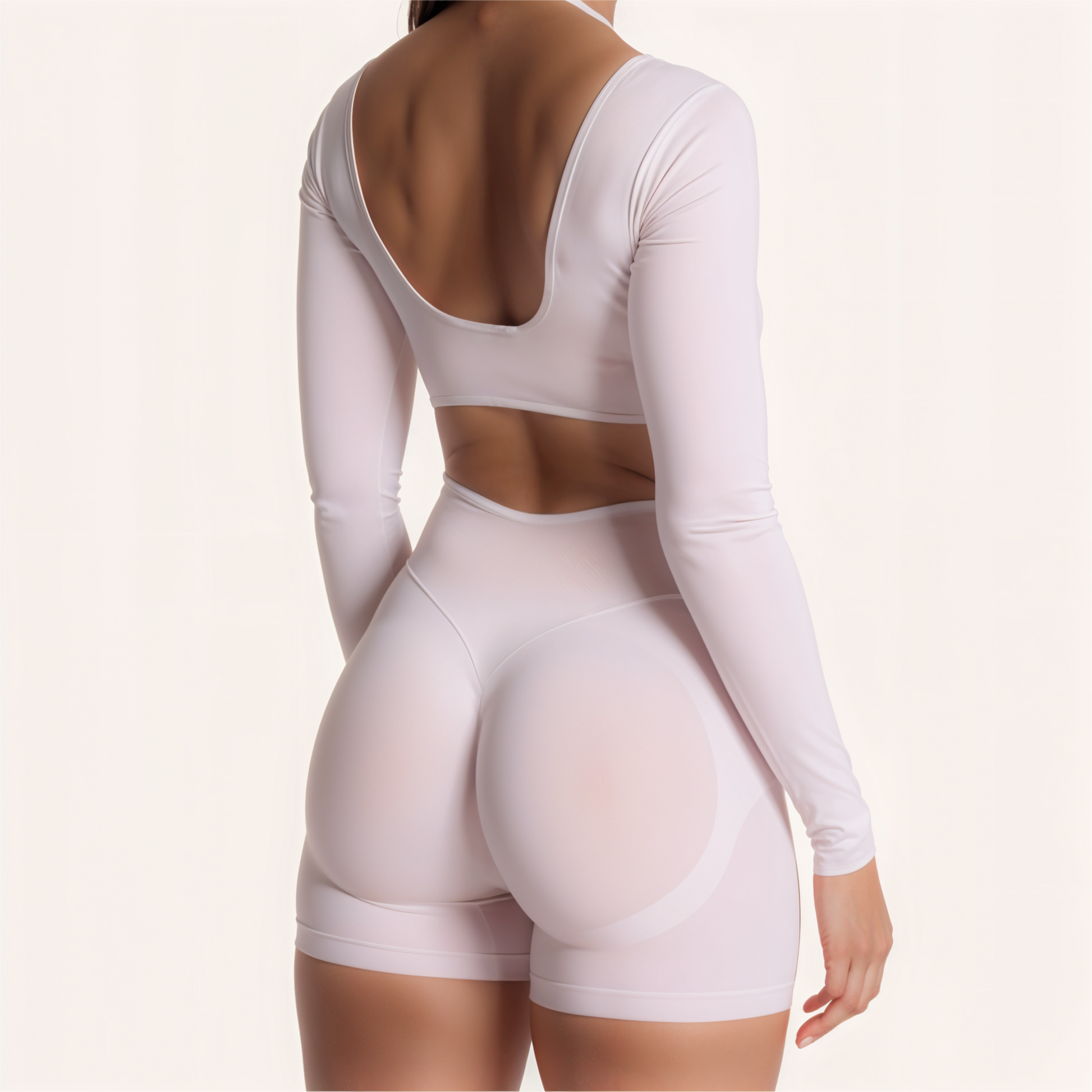 Chicletics Edge long sleeve shirt with fitted design, shown in a neutral color on a plain background for casual or athletic wear.