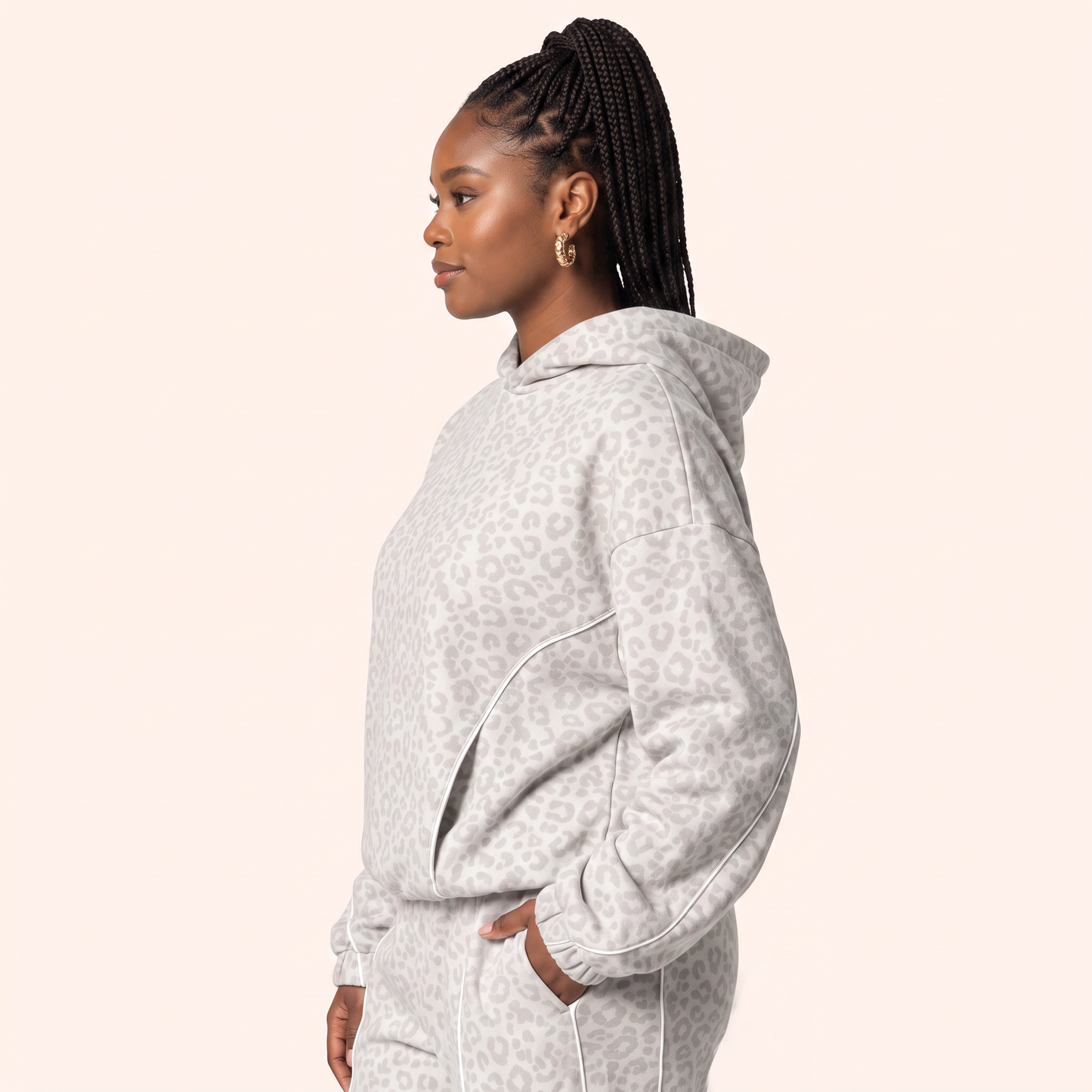 EDGE LEOPARD HOODIE
